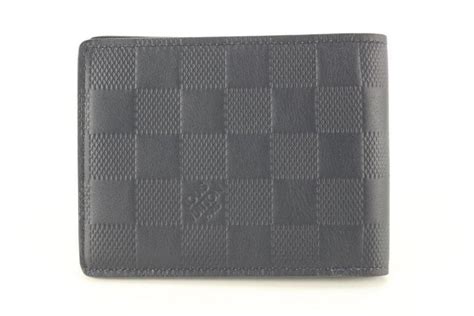 louis vuitton black damier inifini men's bifold wallet 39lk624s